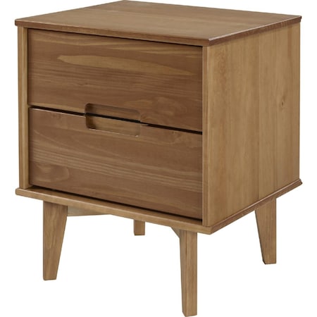 Walker Edison Furniture Walker Edison Furniture  Mid Century Modern Wood Night Stand, Caramel BR2DSLNSCA